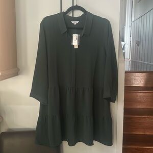 Reitmans dark green dress or extra long flare shirt. Size xlg brand new with tag